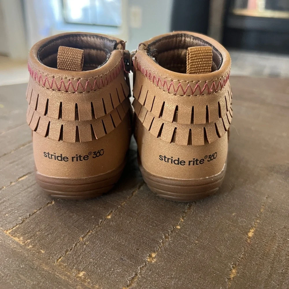 Stride Rite Tan Fringe Boot - Picture 3 of 6